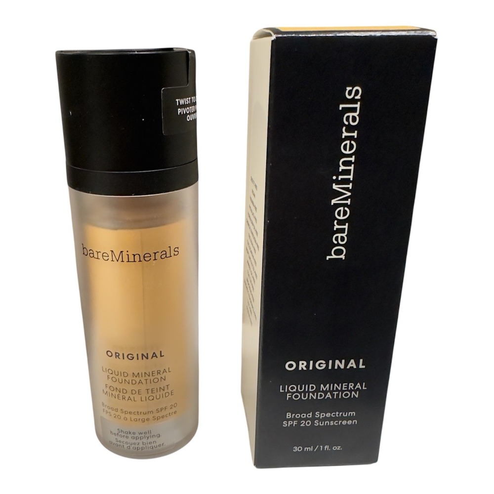 bareMinerals ORIGINAL Liquid Mineral Foundation Light 08 SPF 20 1 oz New Boxed
